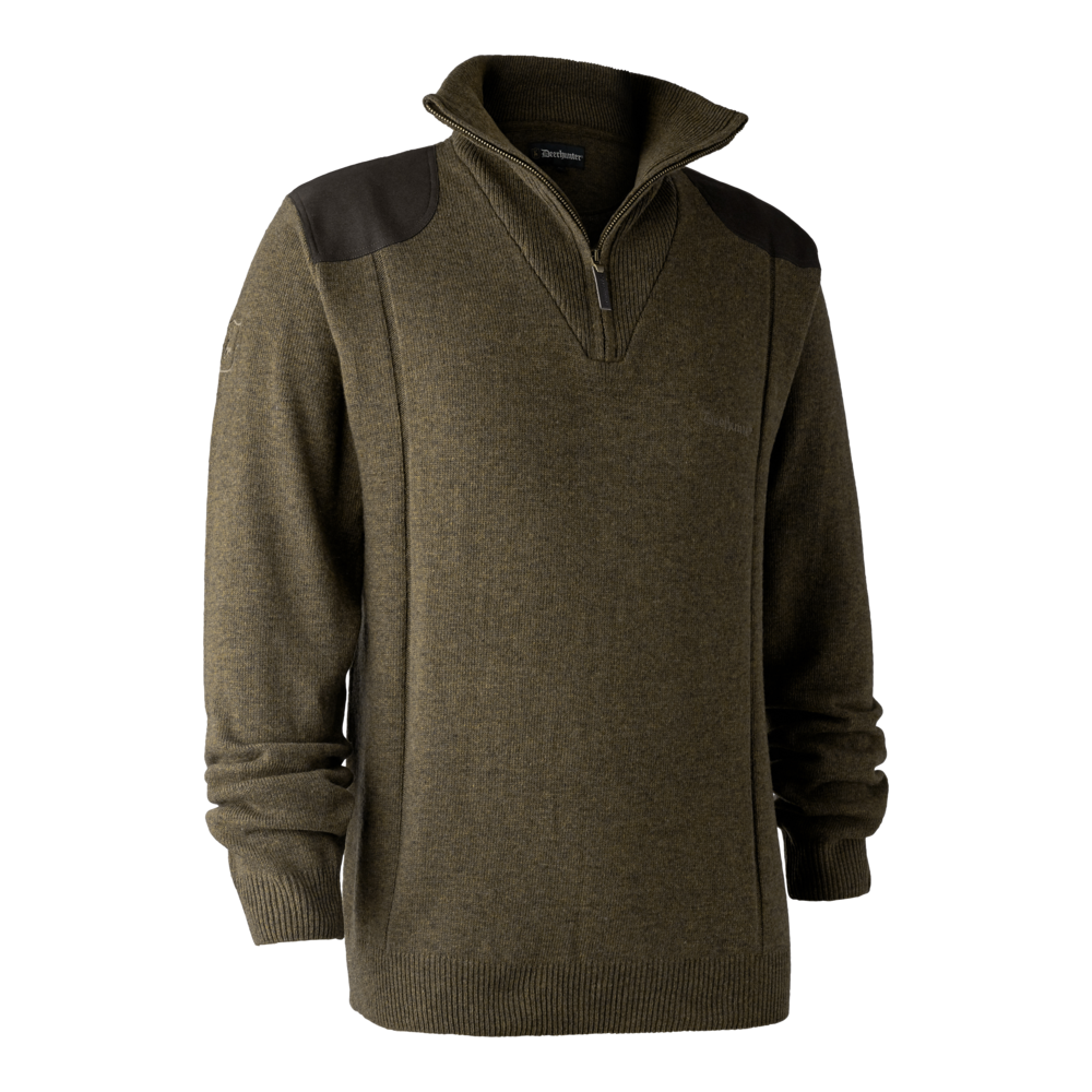 Светр DeerHunter Sheffield Knit with zip neck (Cypress) Фото 1